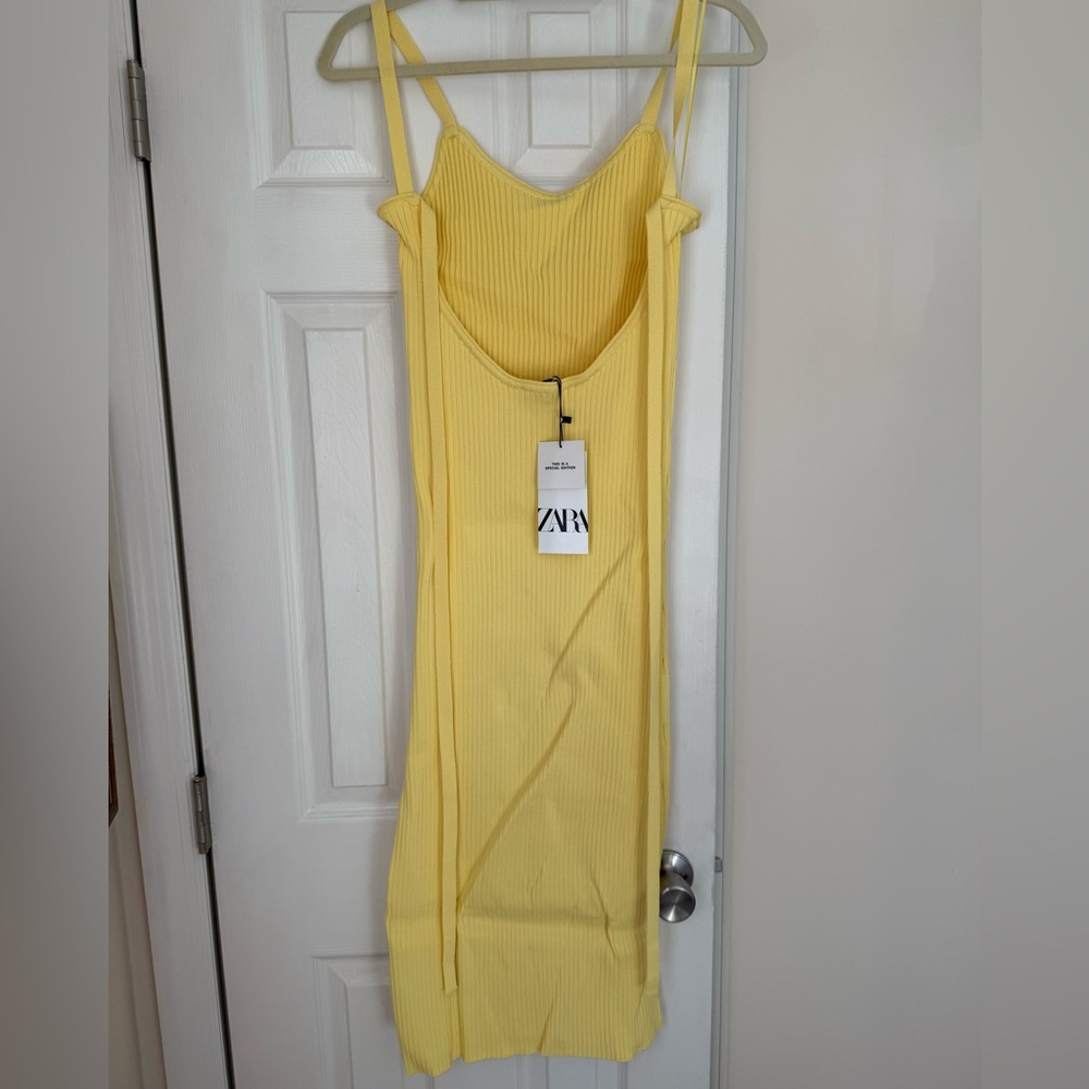 Zara Lemon Ribbed Dress